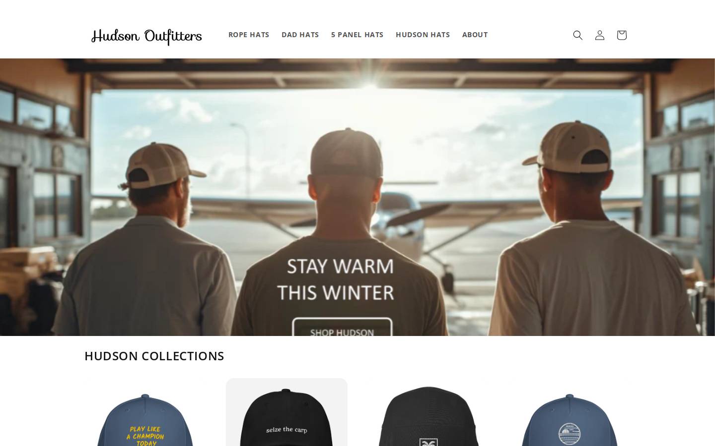 hudsonoutfitters.com homepage screenshot