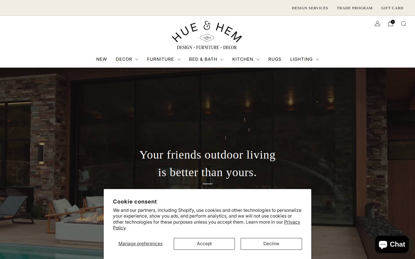 huehem.com homepage screenshot