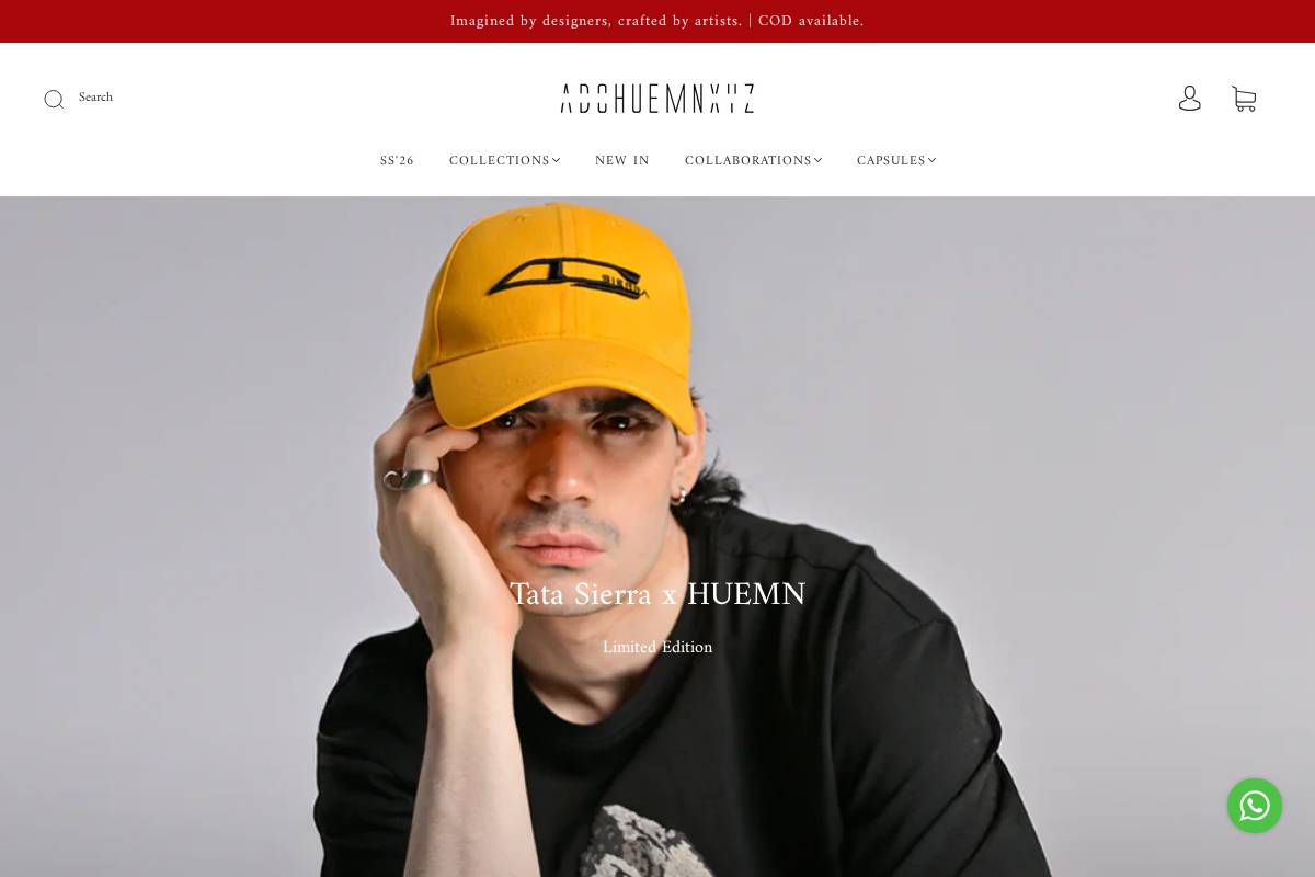 huemn.in homepage screenshot