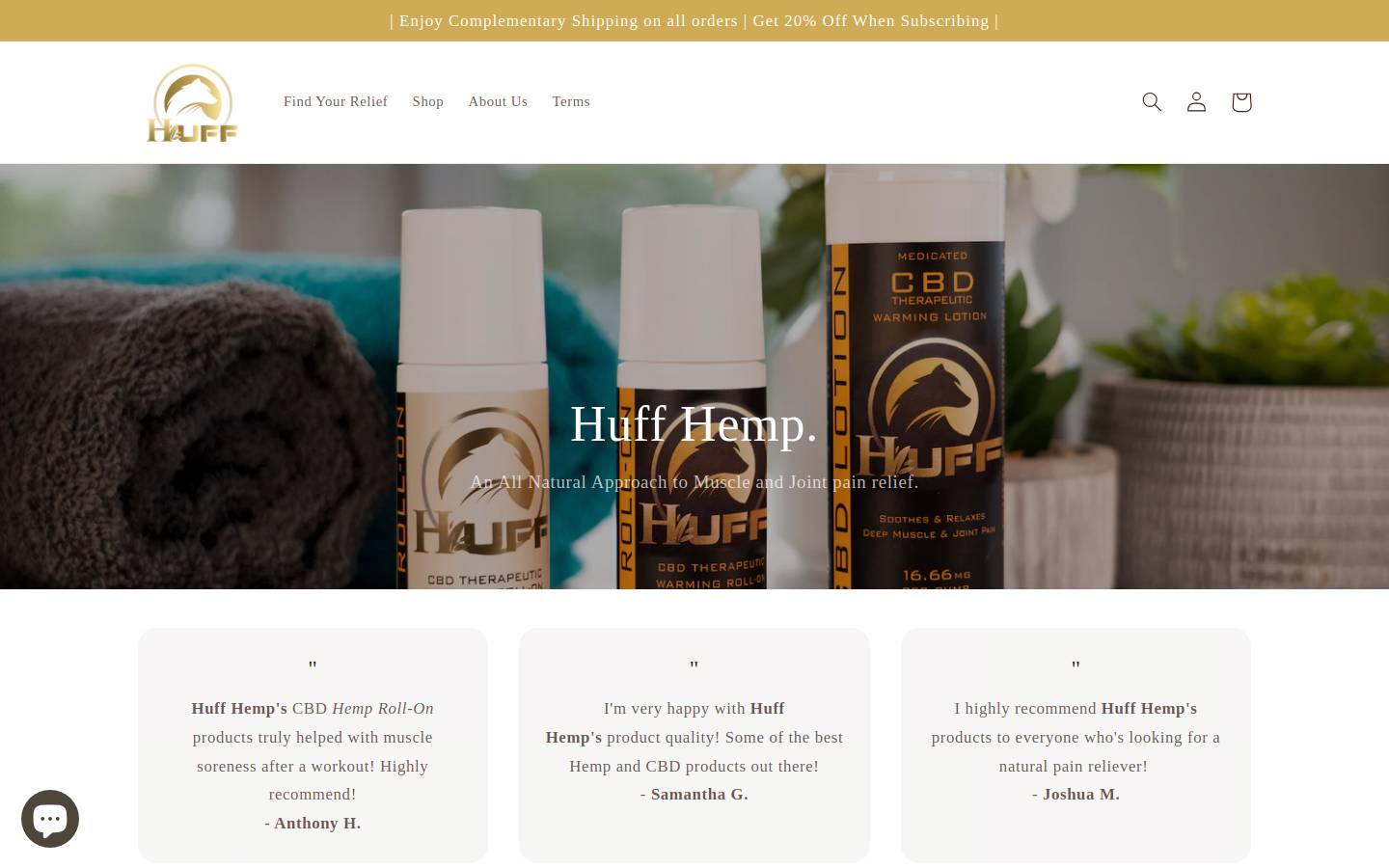huffhemp.com homepage screenshot