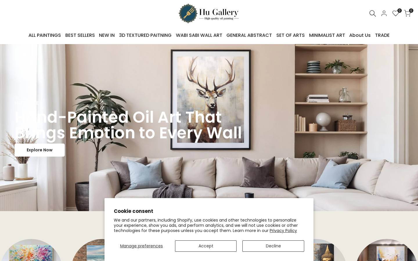 hugallery.com homepage screenshot