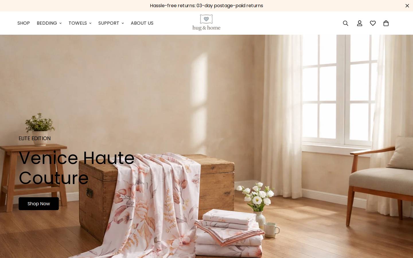 hugandhome.com homepage screenshot