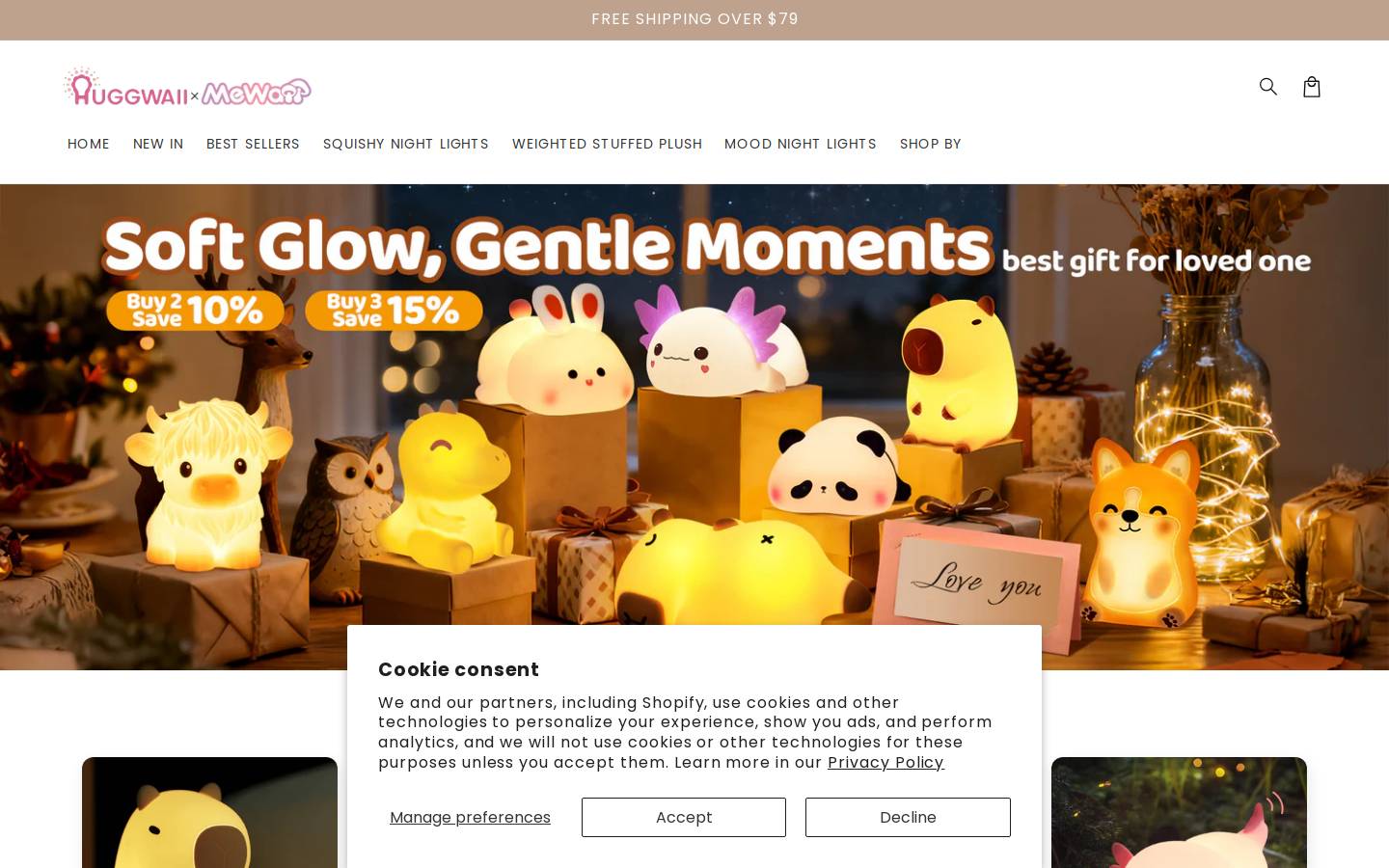 huggwaiinightlight.com homepage screenshot