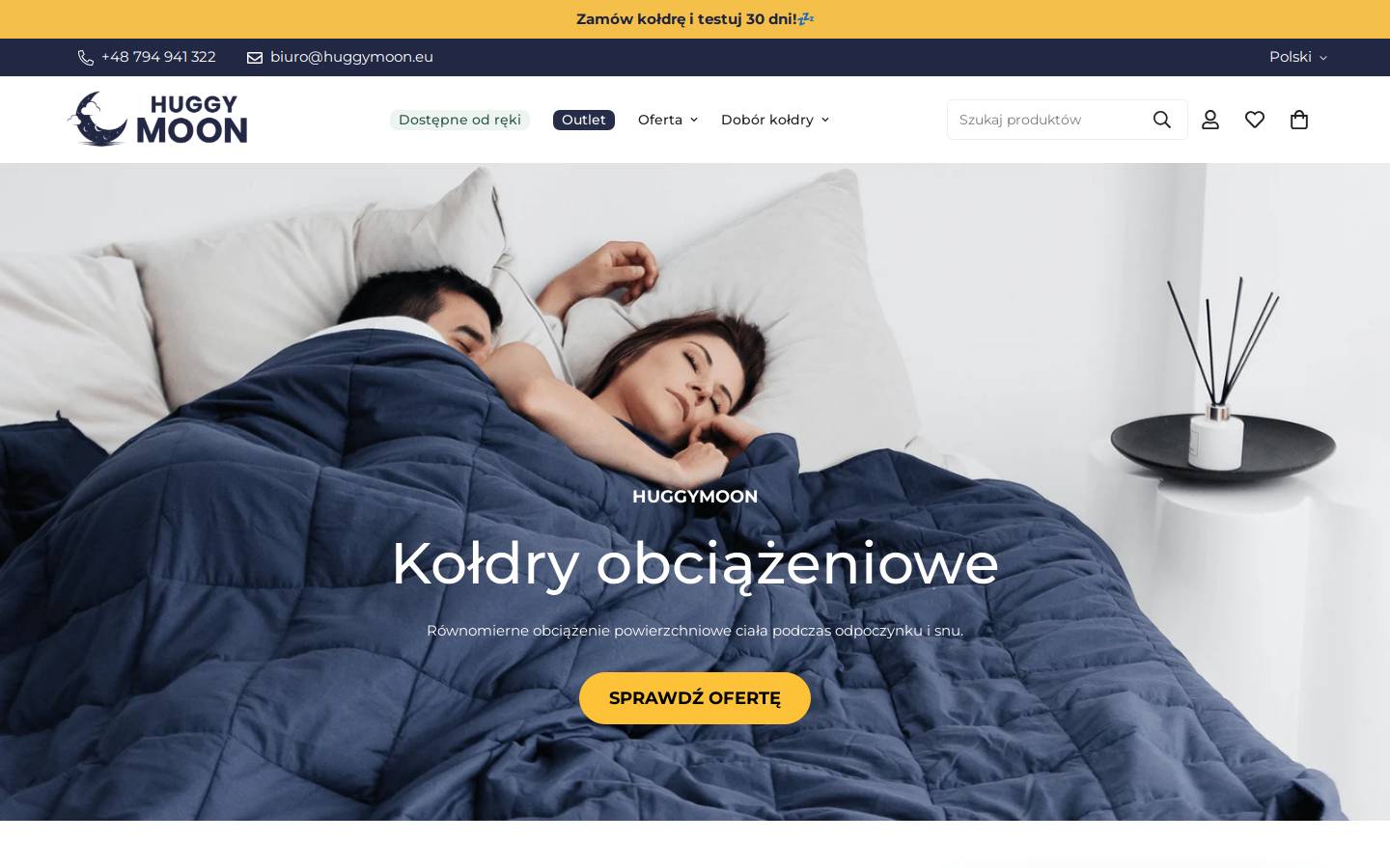 Huggymoon homepage screenshot