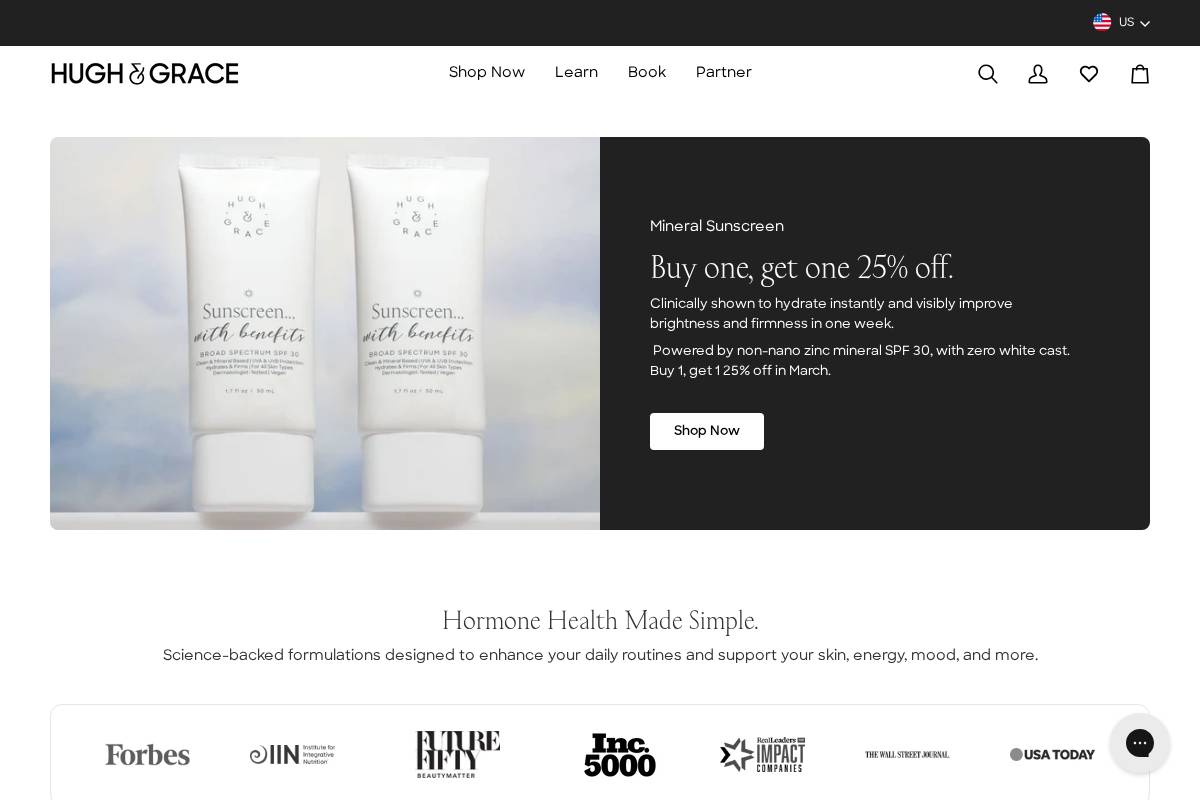 hughandgrace.com homepage screenshot