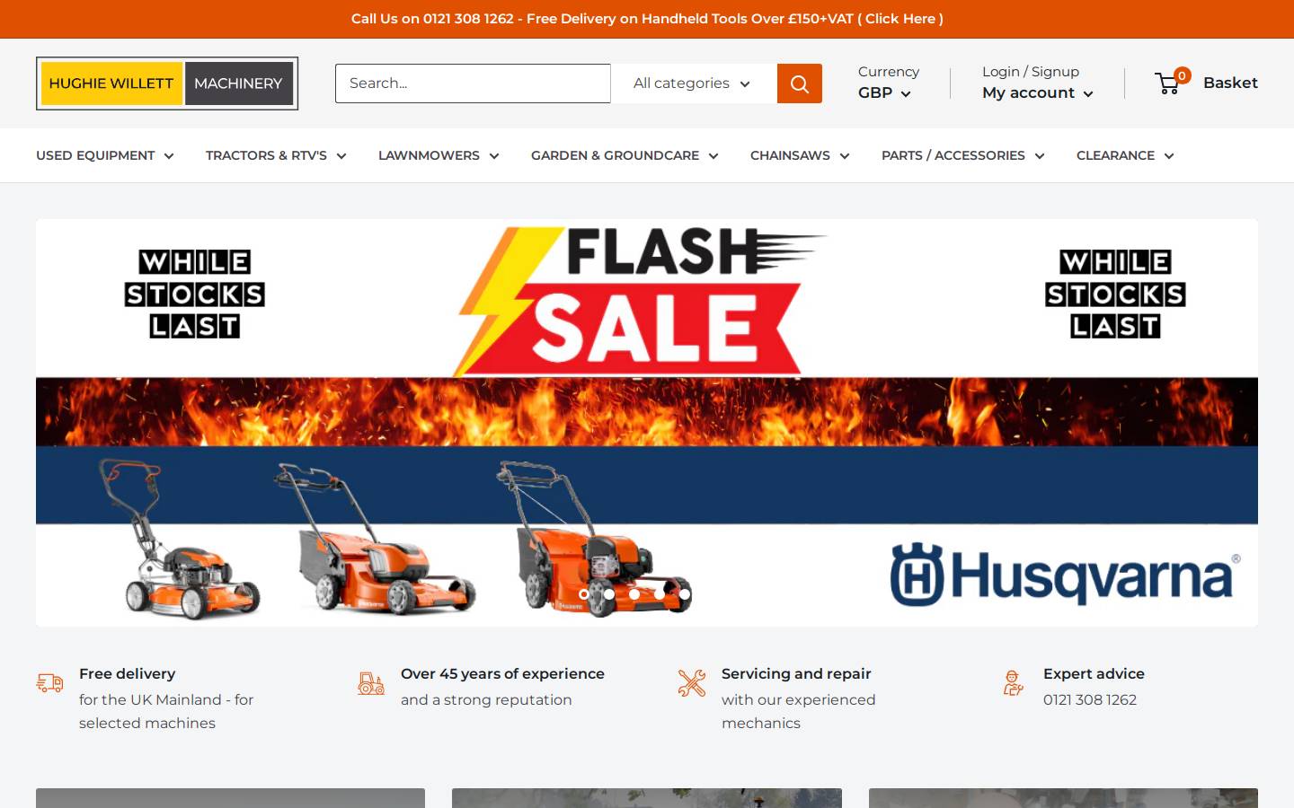 Hughie Willett Mach homepage screenshot