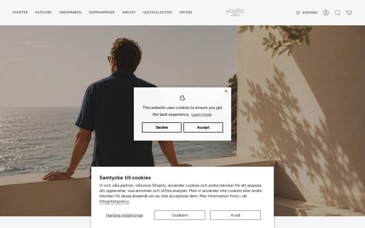 Hugo Stockholm homepage screenshot