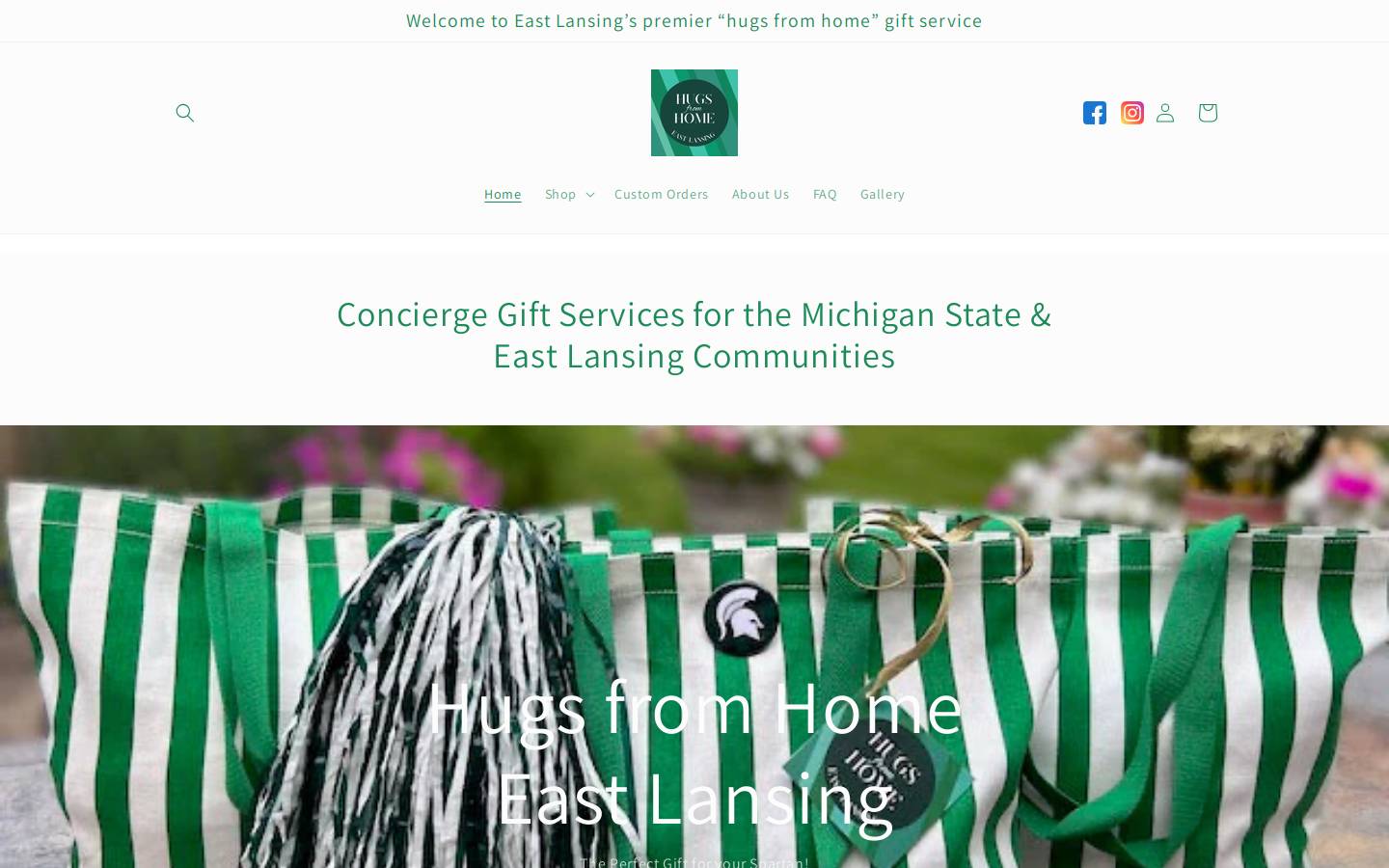 hugsfromhomeeastlansing.com homepage screenshot