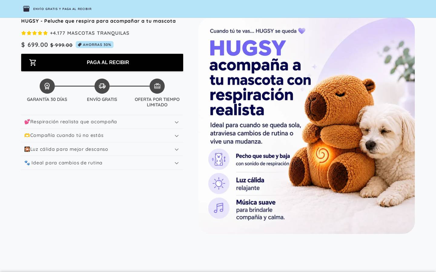 hugsypet.com homepage screenshot