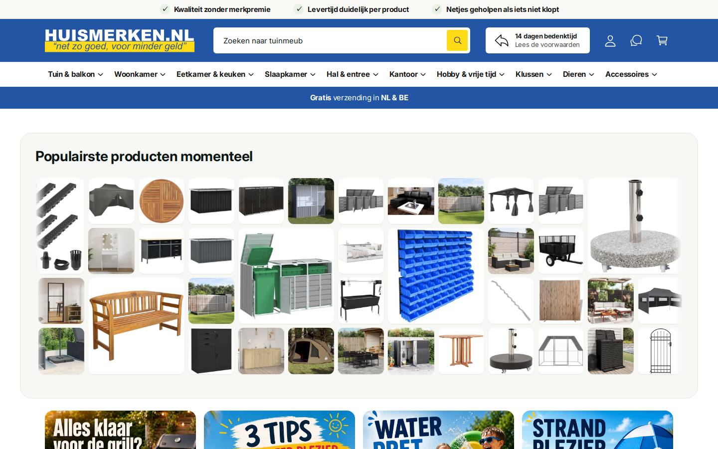 Huismerken.nl homepage screenshot