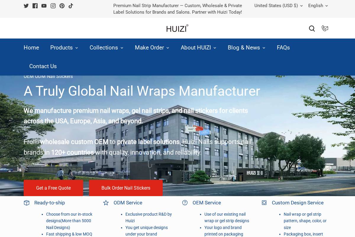 huizi.com homepage screenshot