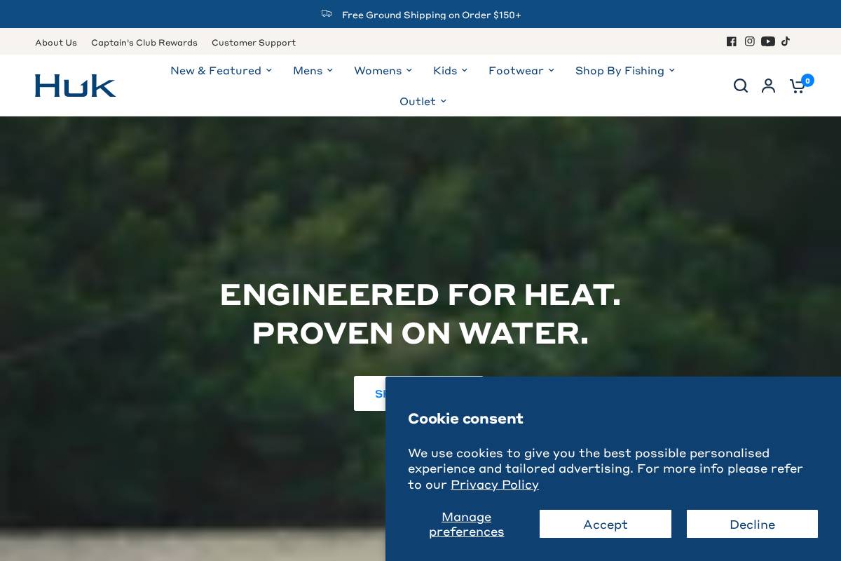 huk.com homepage screenshot