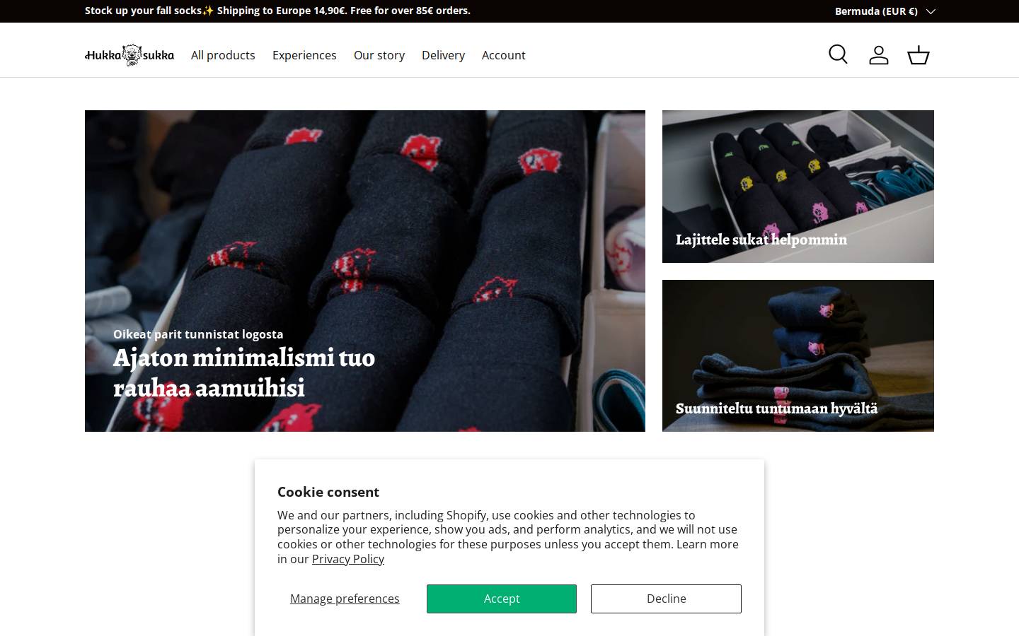 hukkasukka.com homepage screenshot