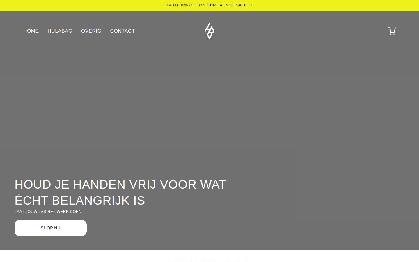 Hulabag homepage screenshot