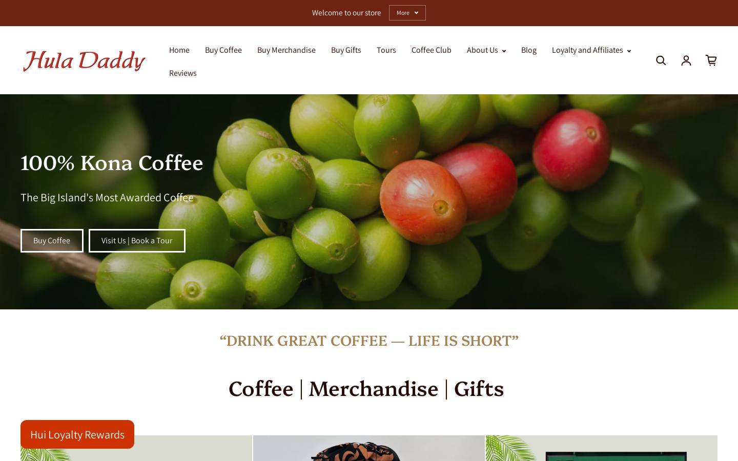 huladaddy.com homepage screenshot