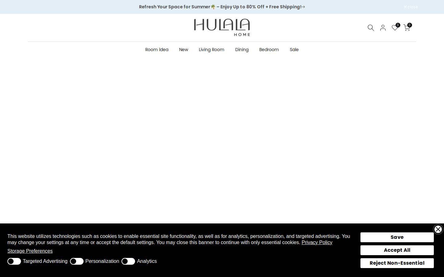 Hulala Home homepage screenshot