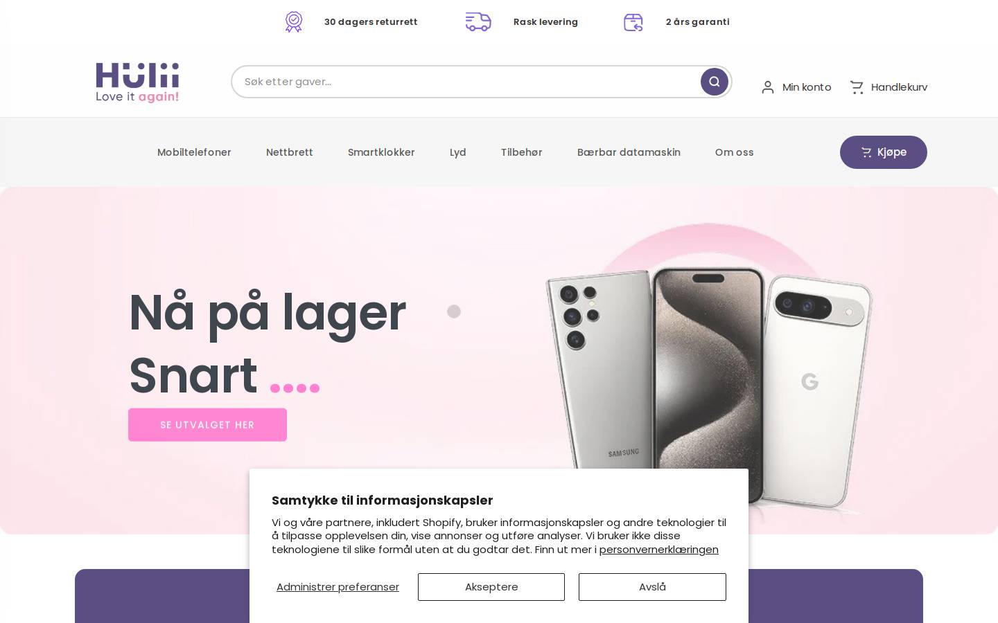 Hulii homepage screenshot