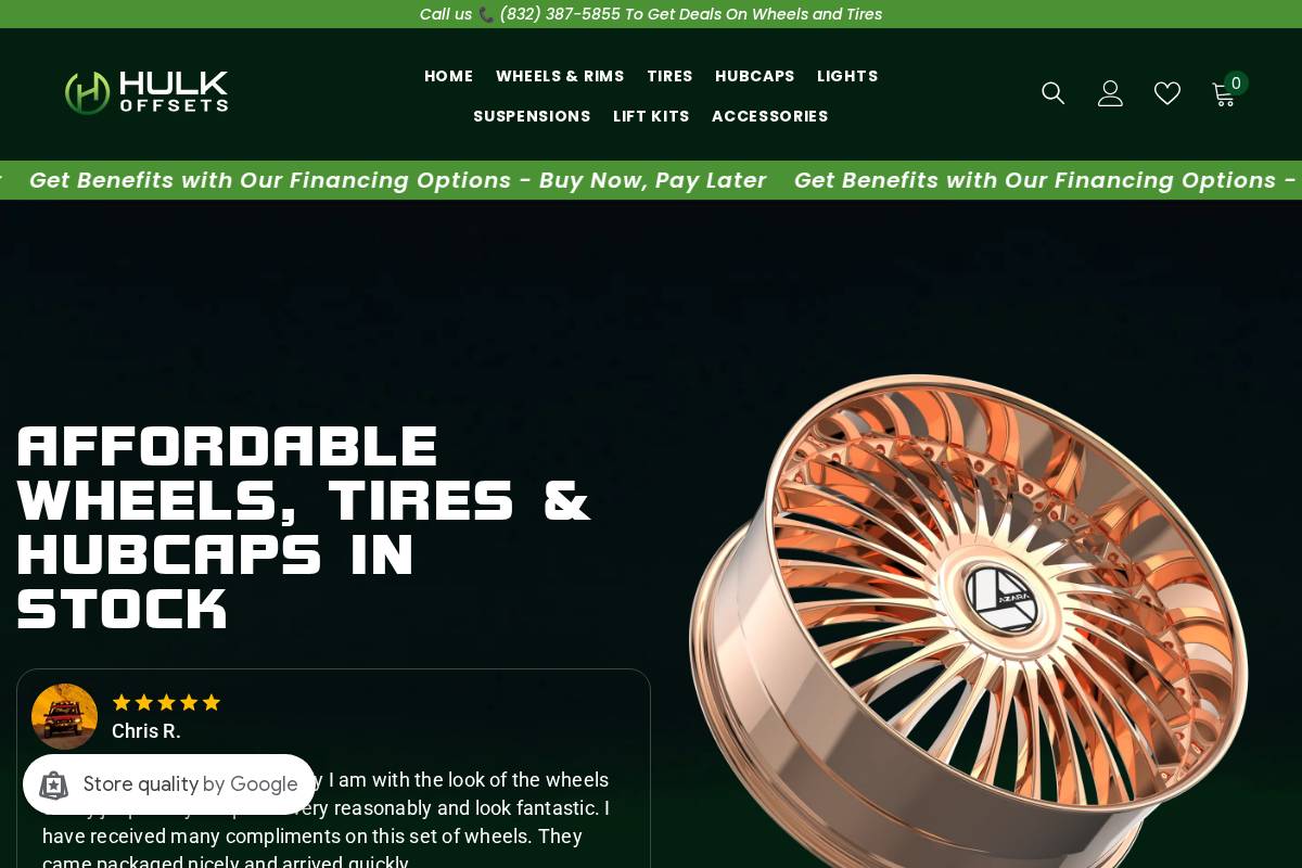 hulkoffsets.com homepage screenshot