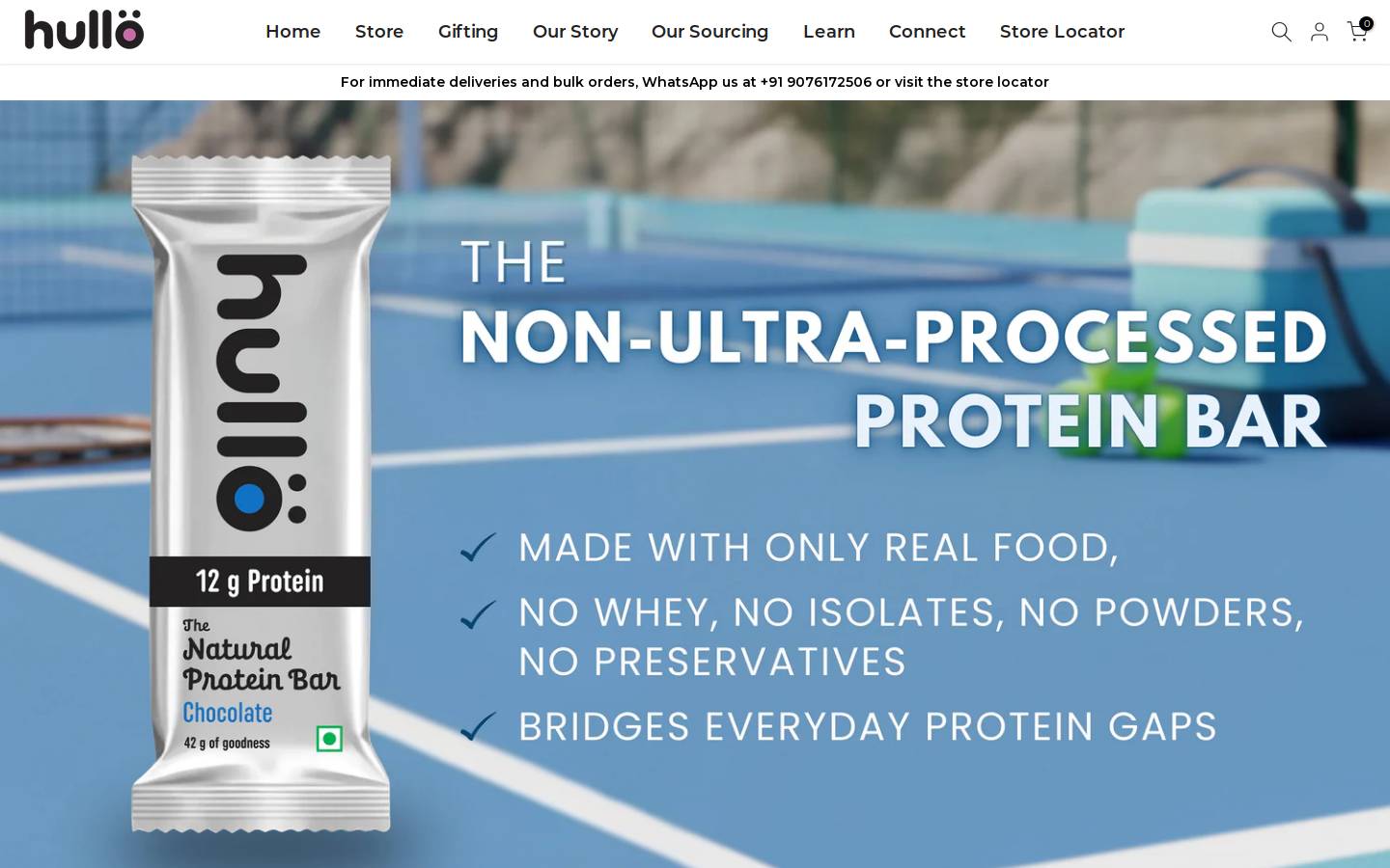 hullofood.com homepage screenshot