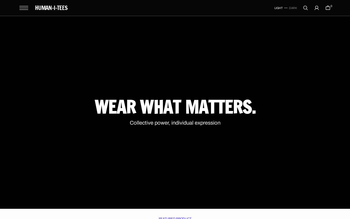 human-i-tees.com homepage screenshot