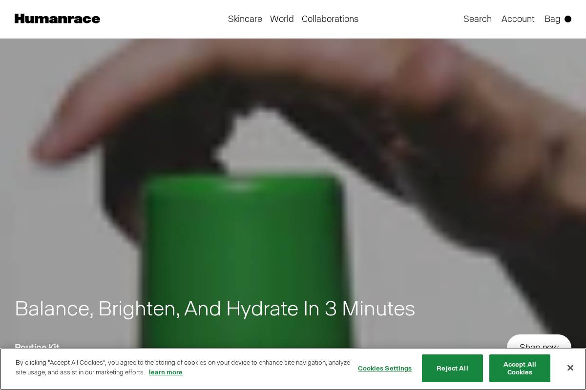 Humanrace homepage screenshot