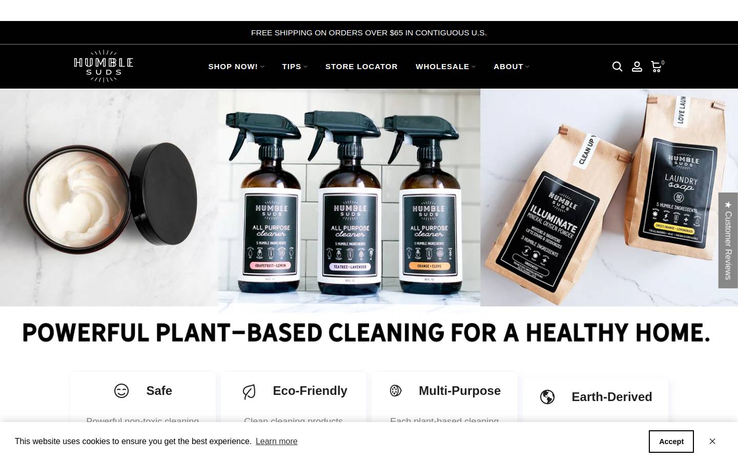 humblesuds.com homepage screenshot