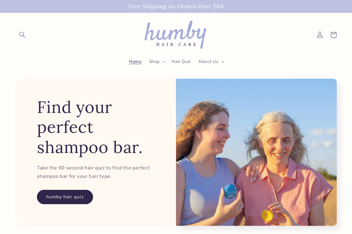 humbyorganics.com homepage screenshot