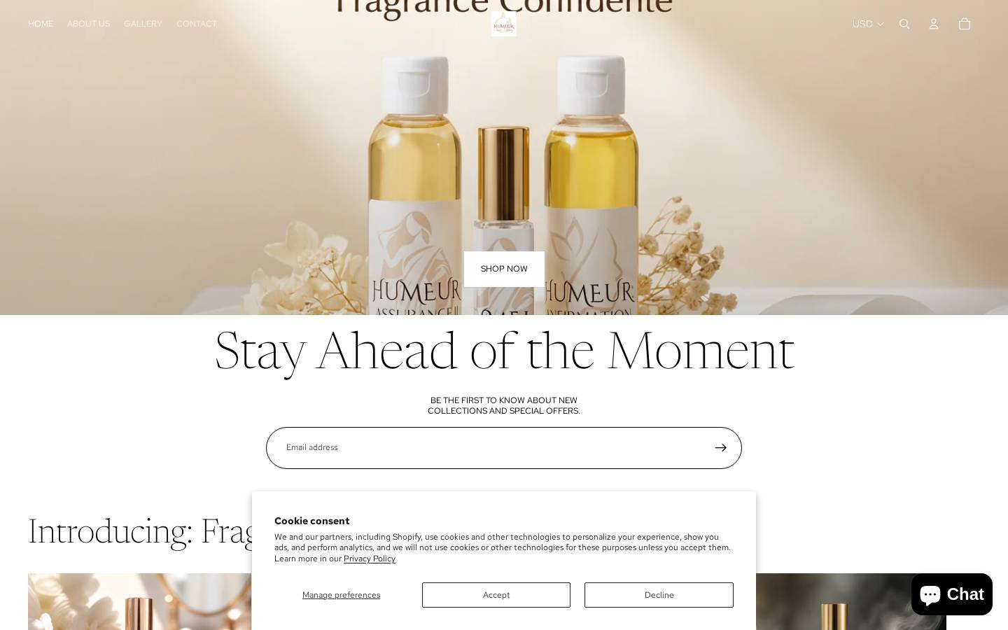 humeur.shop homepage screenshot