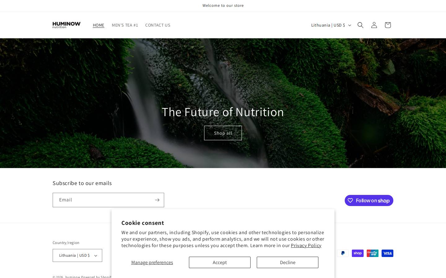huminow.com homepage screenshot