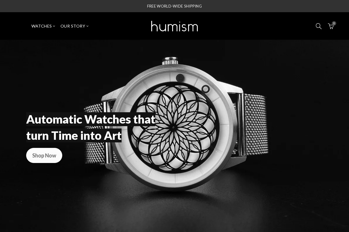 Humism homepage screenshot