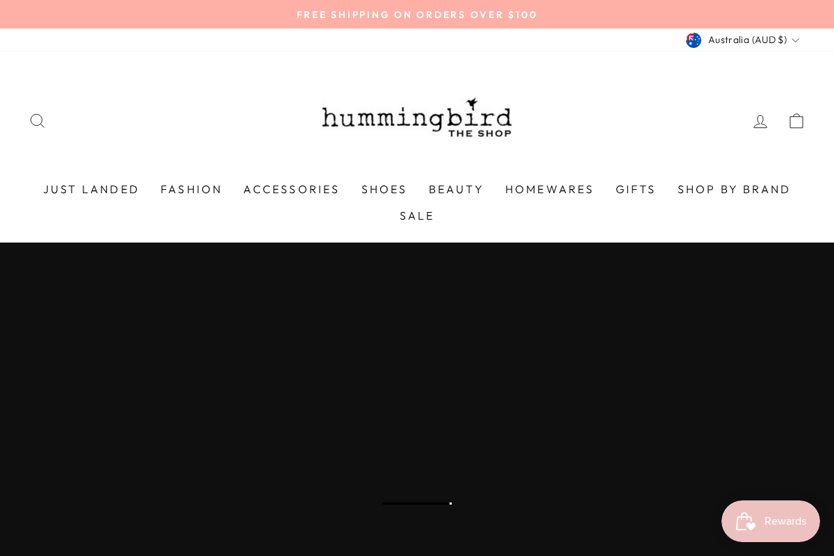 hummingbirdtheshop.com.au homepage screenshot