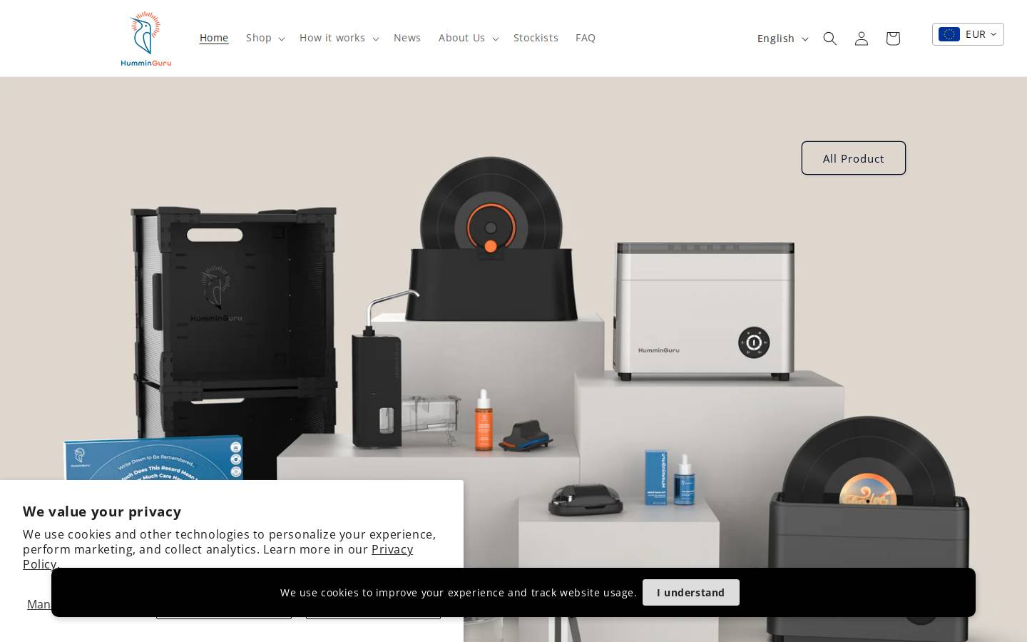 Humminguru homepage screenshot
