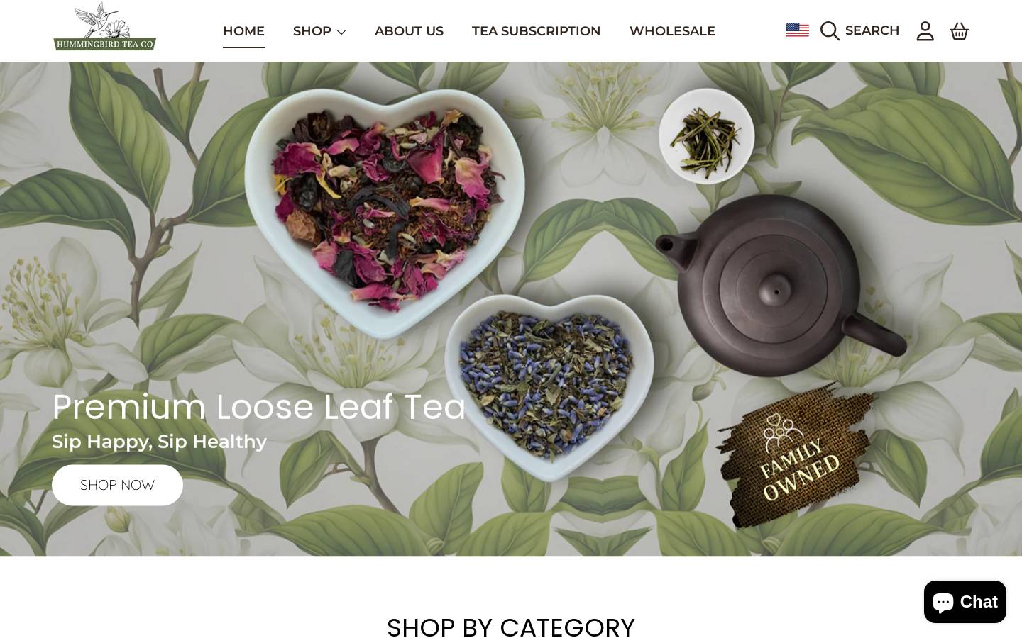 hummtea.com homepage screenshot