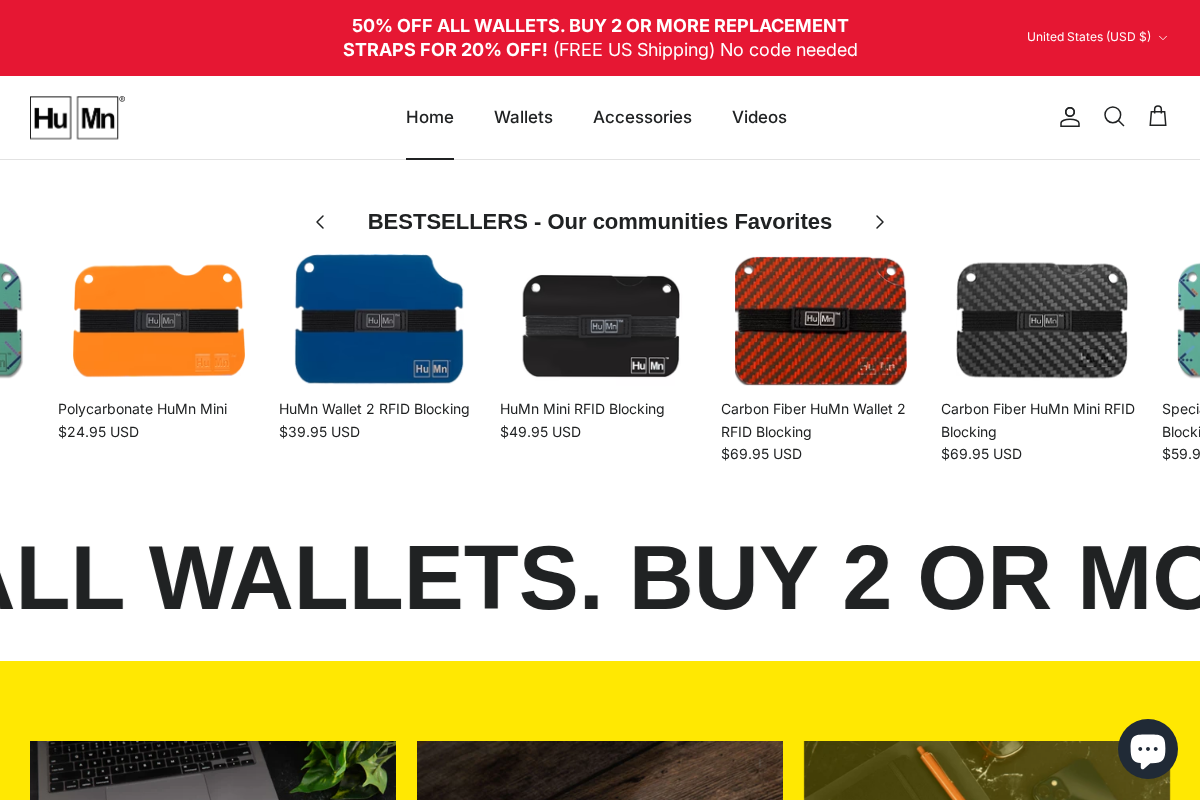 humnwallet.com homepage screenshot