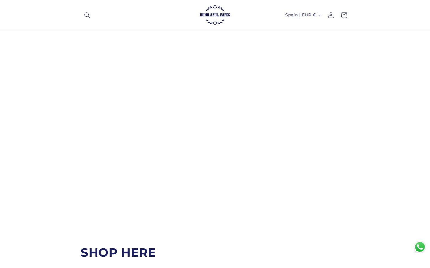Humo Azul Vapes homepage screenshot