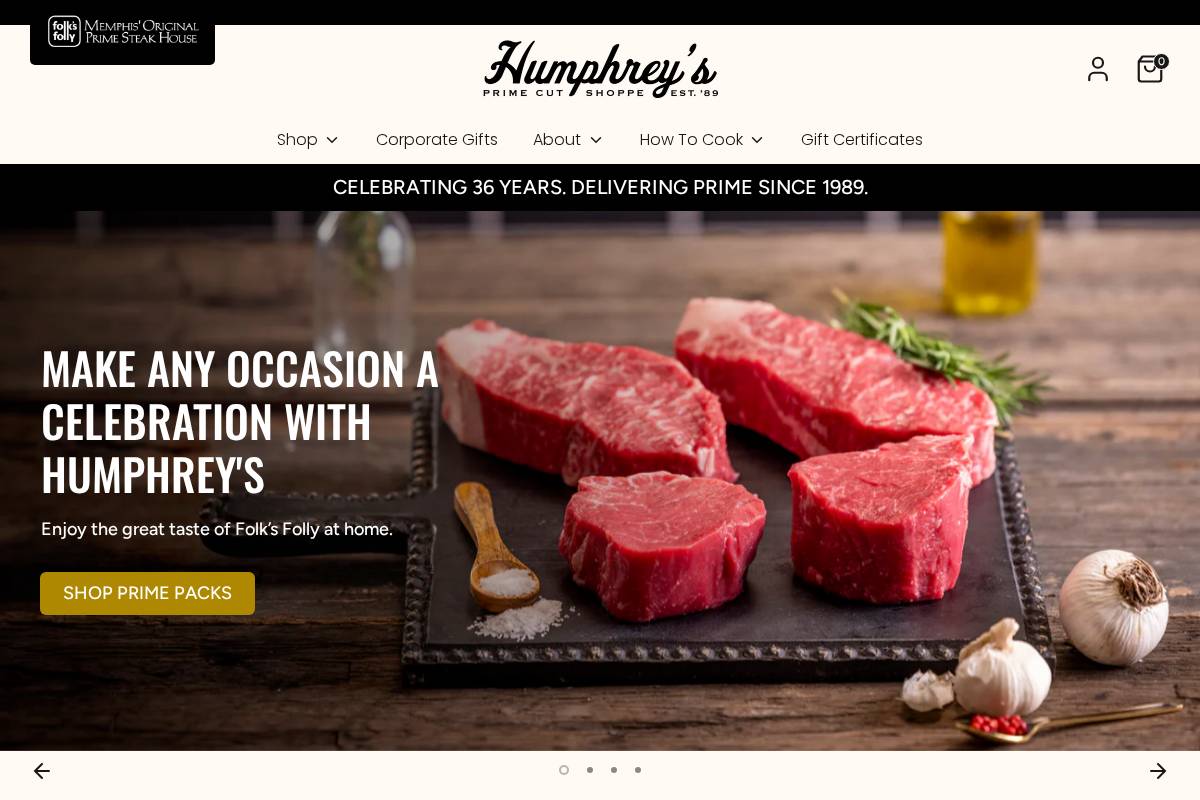 humphreysmemphis.com homepage screenshot