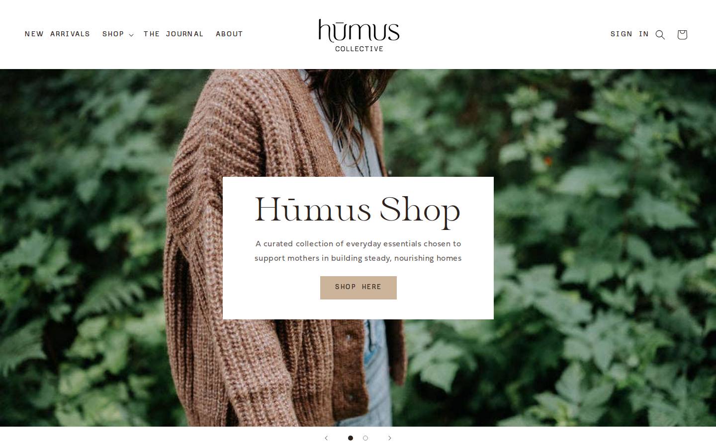 humuscollective.com homepage screenshot