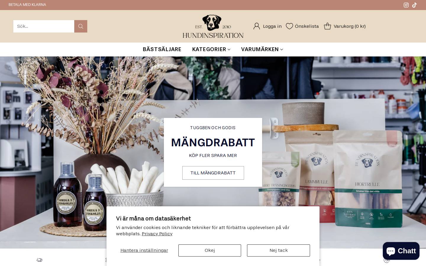 Hundinspiration homepage screenshot
