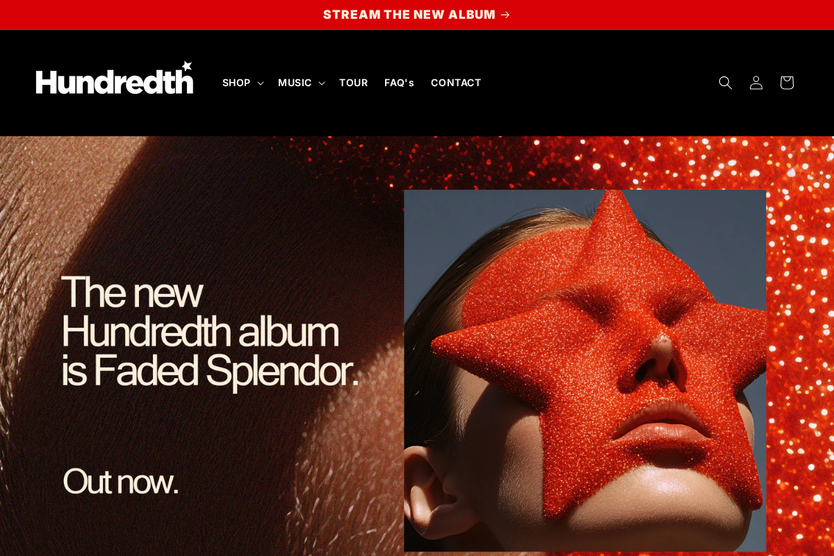 HUNDREDTH homepage screenshot