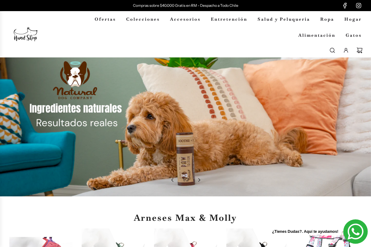 Hundshop homepage screenshot