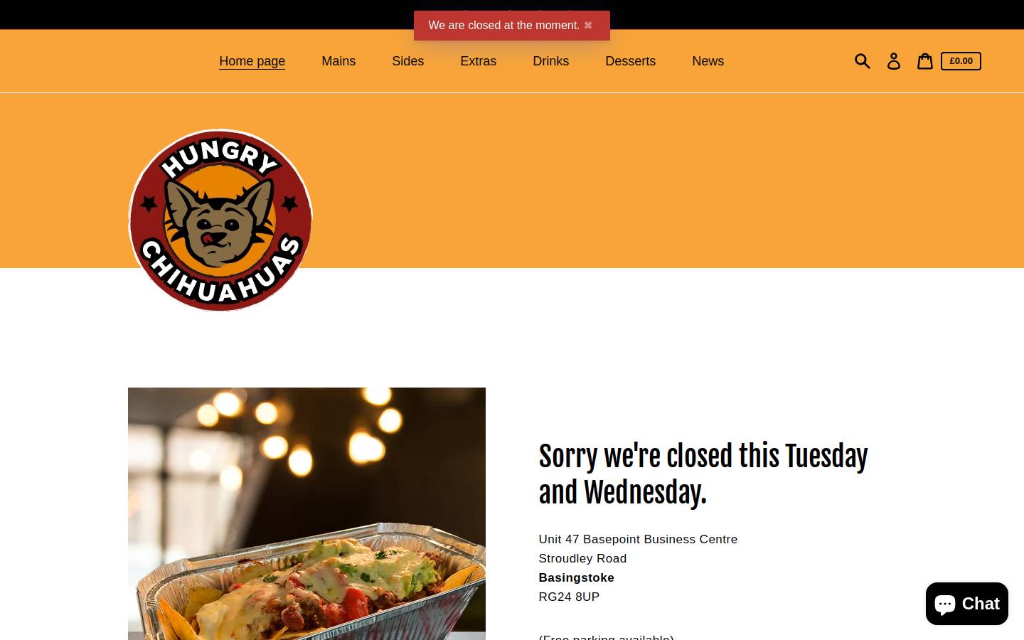 hungrychihuahuas.com homepage screenshot