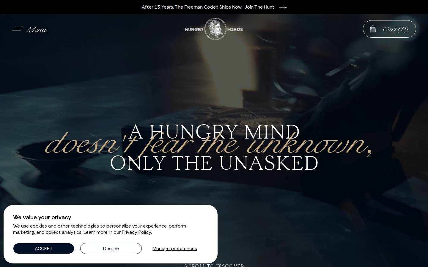 Hungryminds homepage screenshot