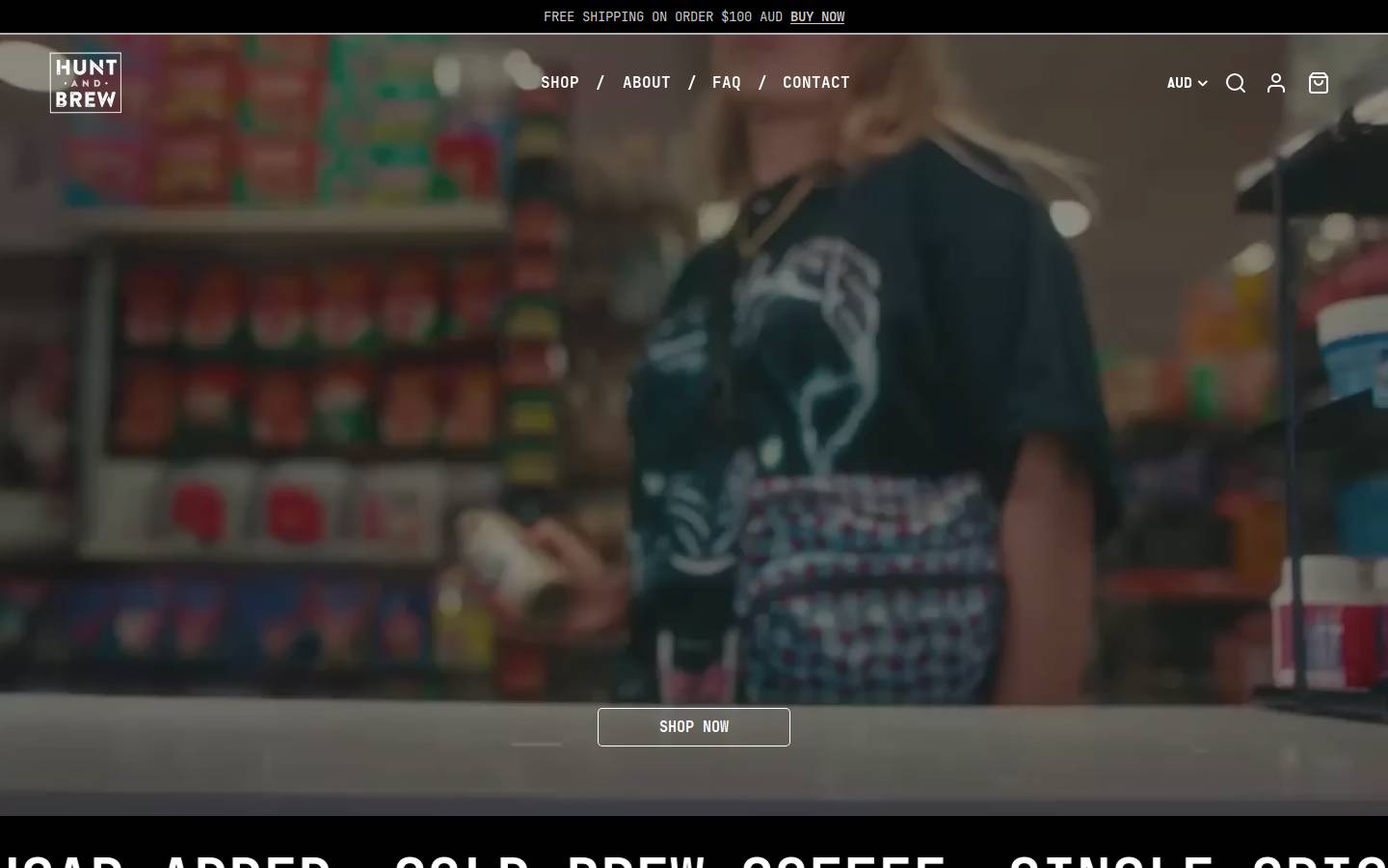 huntandbrew.com homepage screenshot
