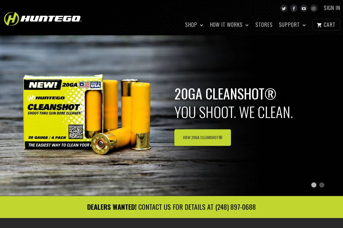 huntegoltd.com homepage screenshot