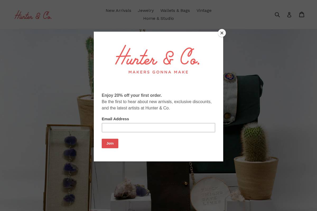 hunterandco.co homepage screenshot