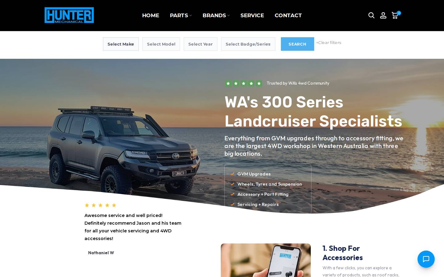 huntermech.com.au homepage screenshot