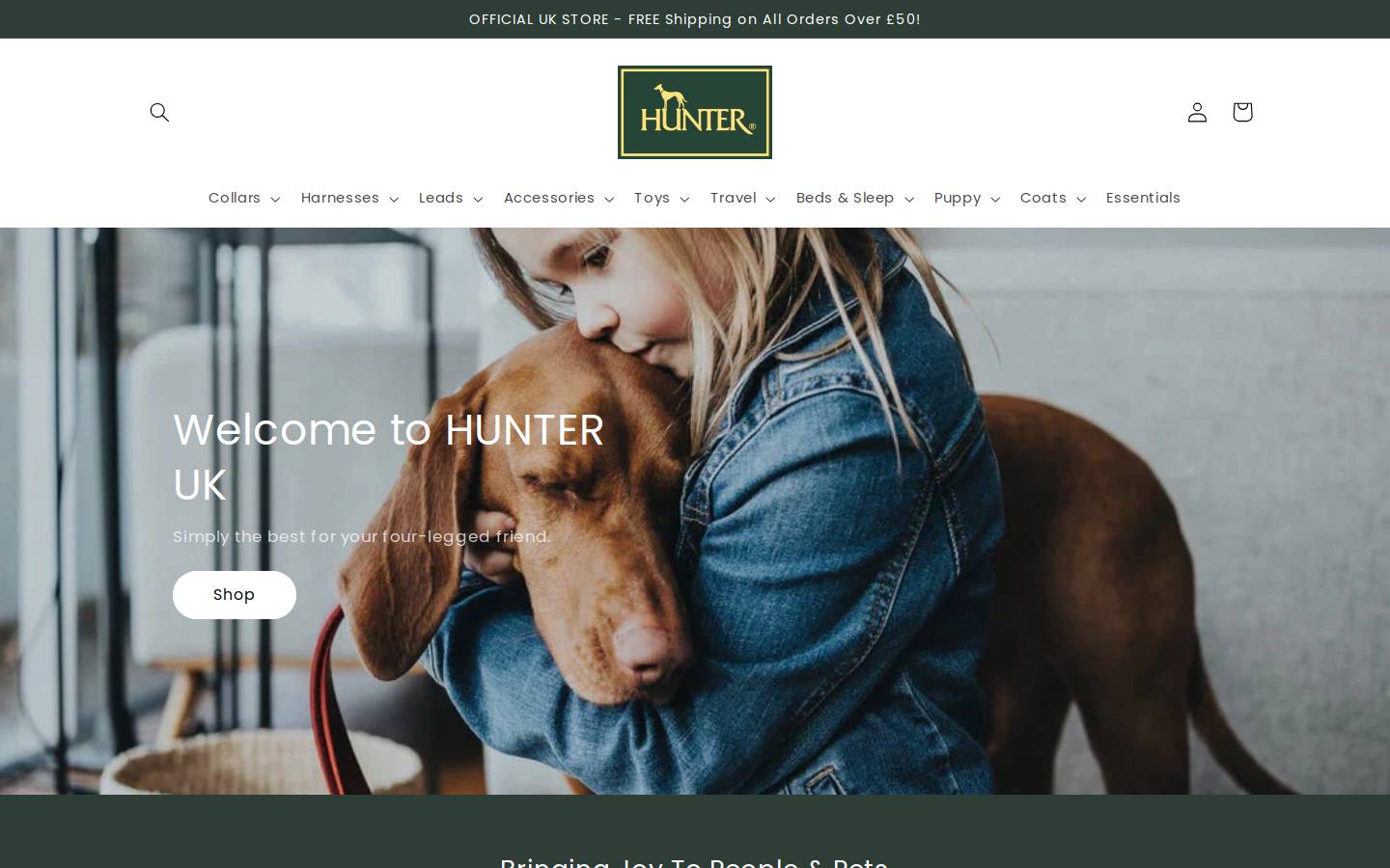 Hunterpetuk homepage screenshot