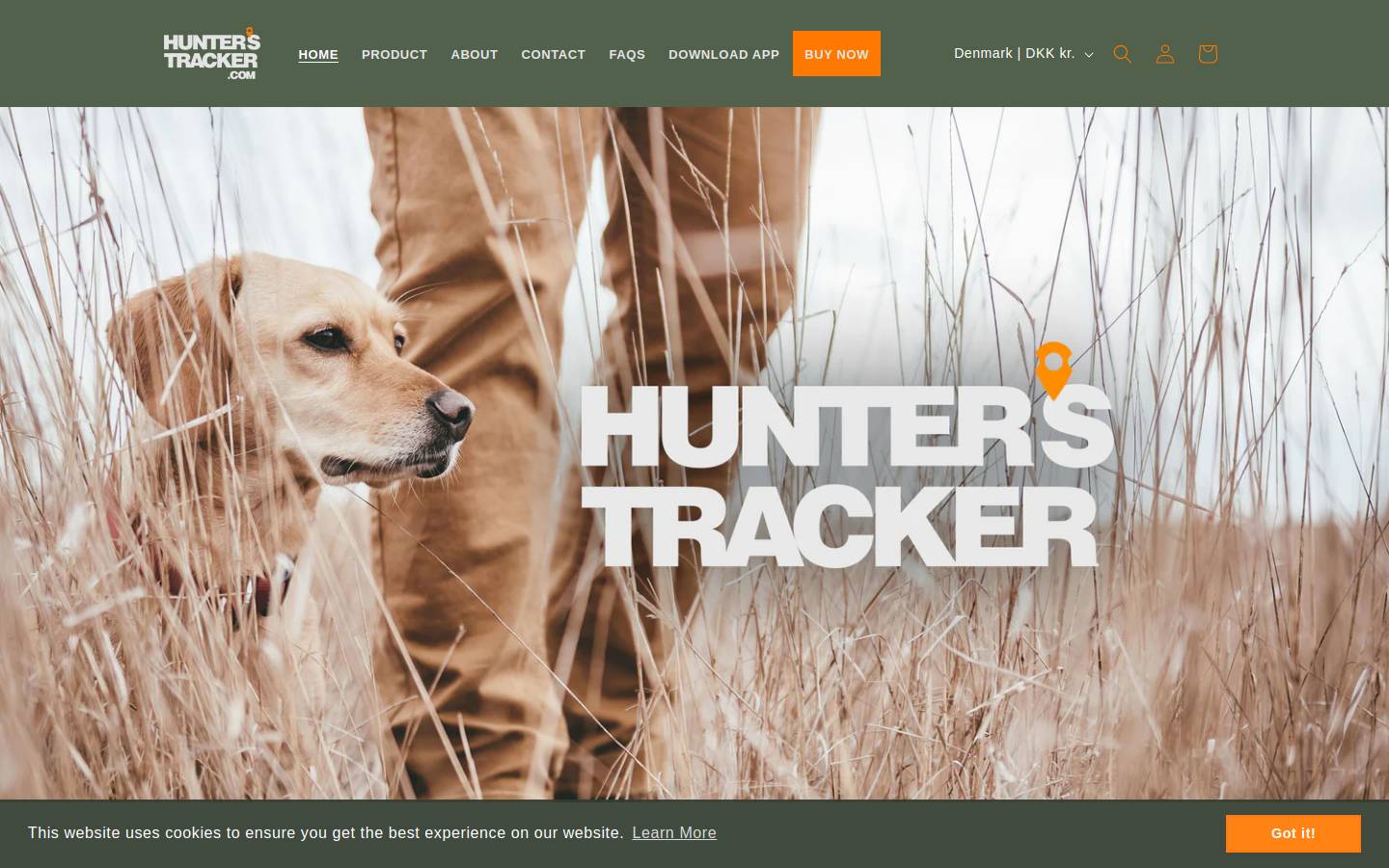 hunterstracker.com homepage screenshot