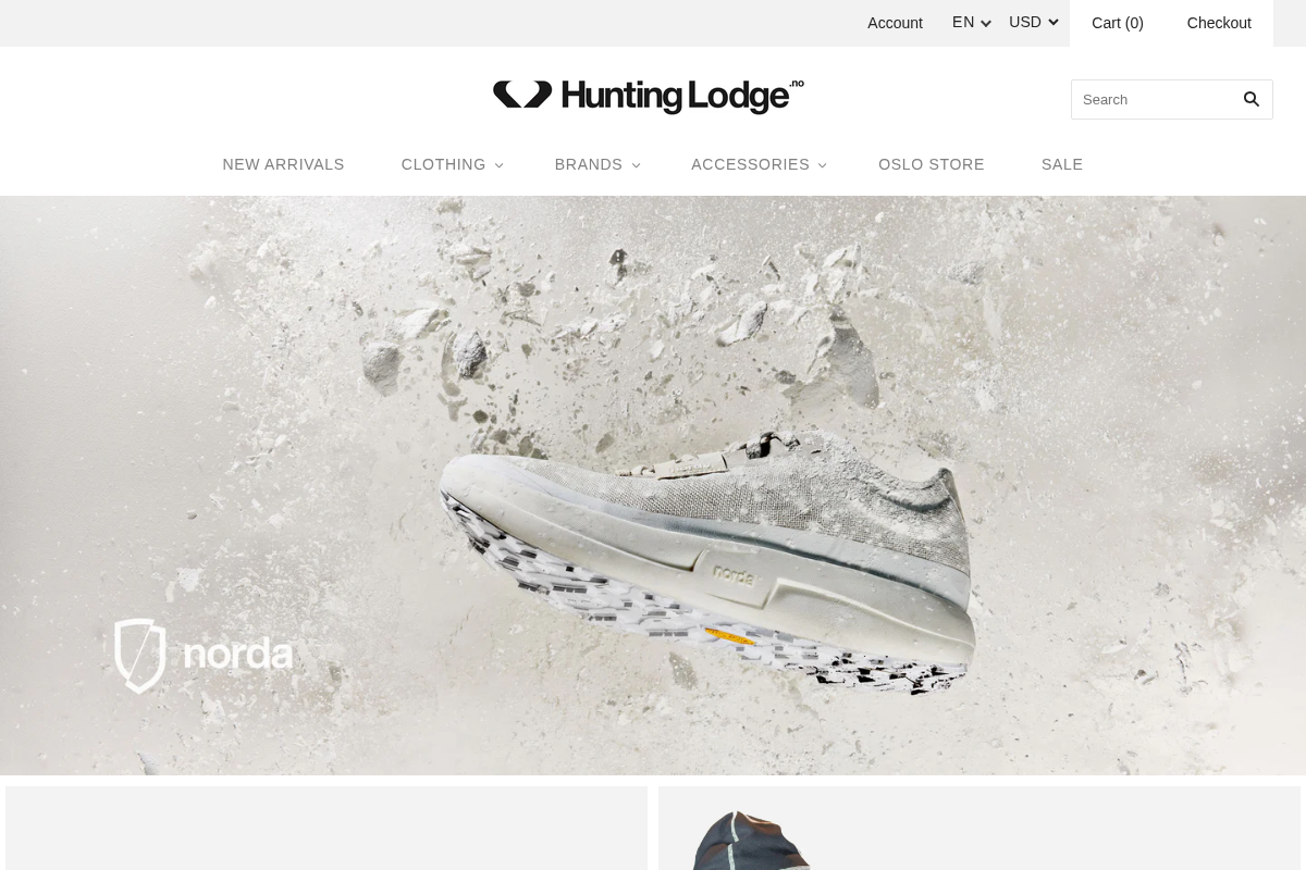 Hunting Lodge homepage screenshot