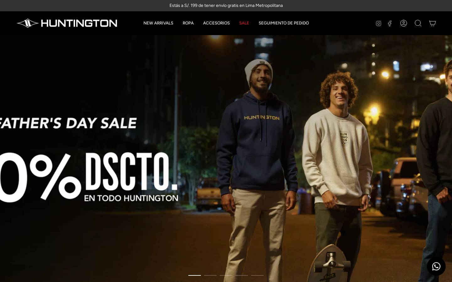 Huntington homepage screenshot